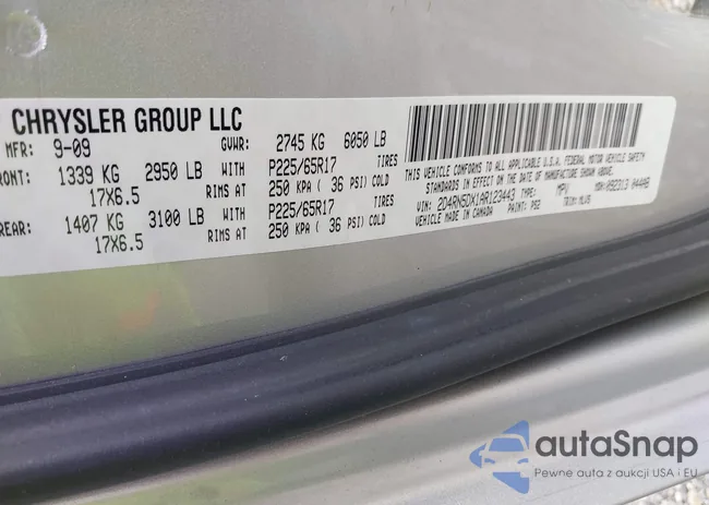 2D4RN5DX1AR123443: 42123797