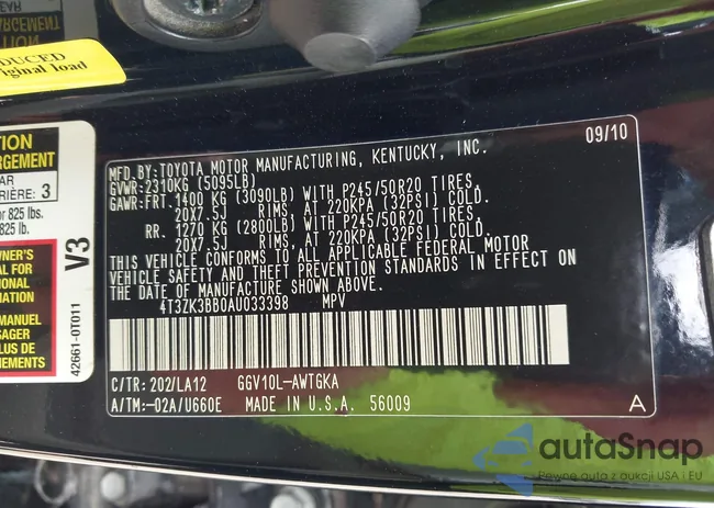 4T3ZK3BB0AU033398: 42124065