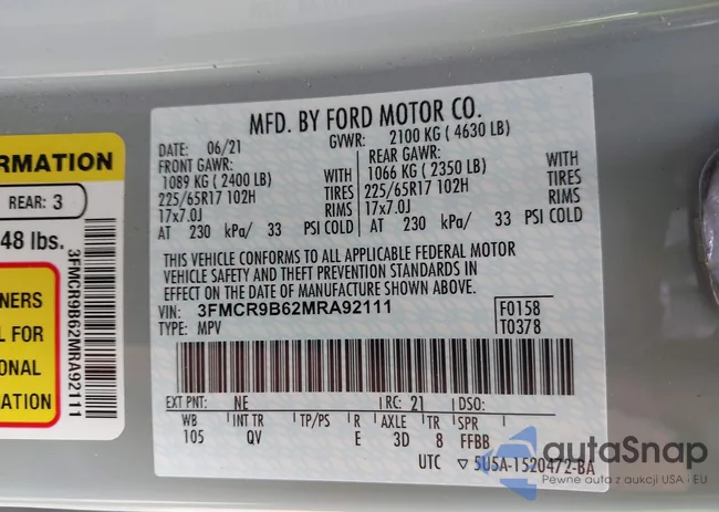 3FMCR9B62MRA92111: 42123144