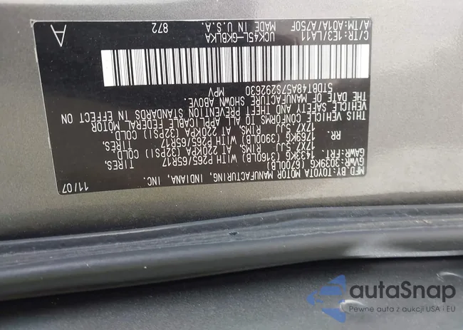 5TDBT48A57S292630: 42123231