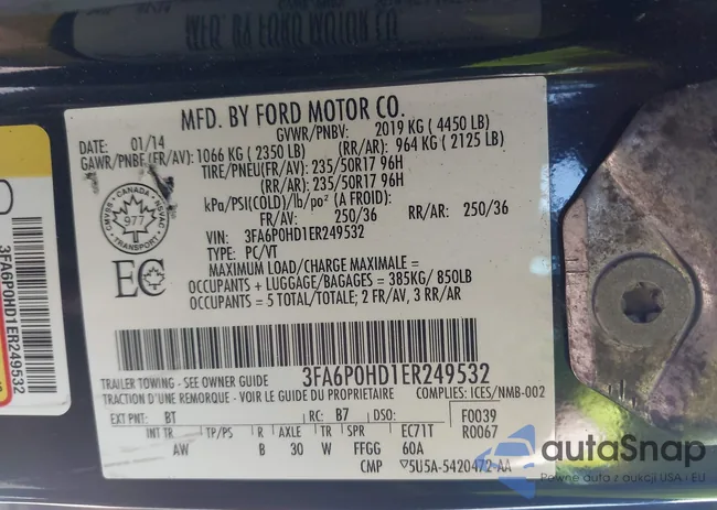 3FA6P0HD1ER249532: 42123315