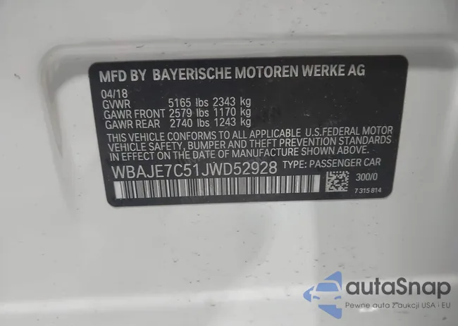 WBAJE7C51JWD52928: 42123459