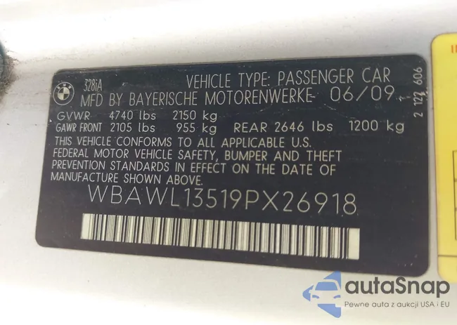 WBAWL13519PX26918: 42124570