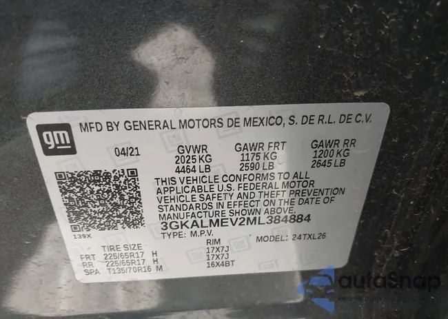 3GKALMEV2ML384884: 42124666