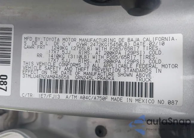 3TMLU4EN2AM048658: 42124721