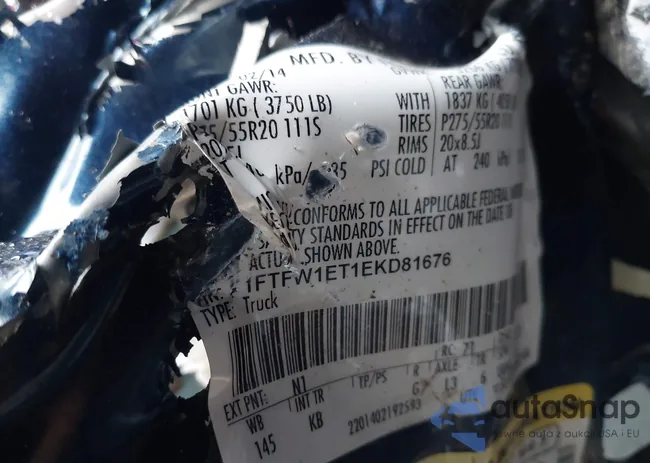 1FTFW1ET1EKD81676: 42124787