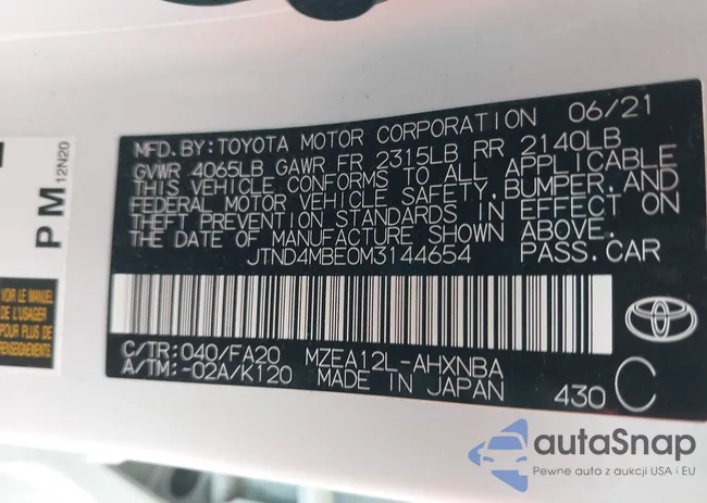 JTND4MBE0M3144654: 42124908