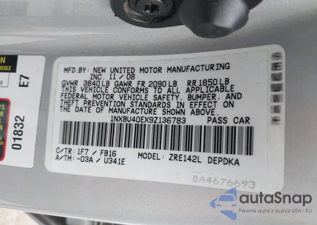 1NXBU40EX9Z136783: 42124920