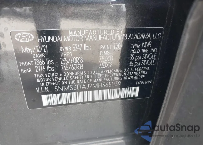 5NMS3DAJ2MH365039: 42124940