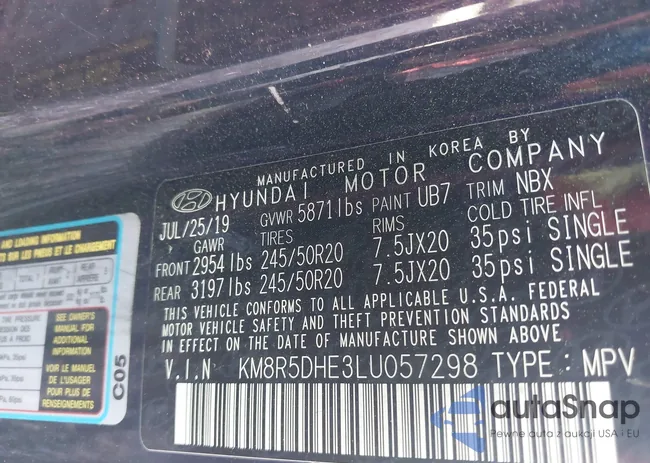 KM8R5DHE3LU057298: 42124983