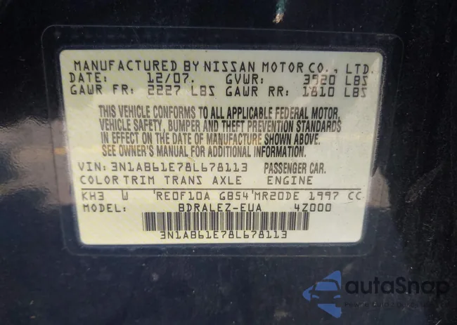 3N1AB61E78L678113: 42125071