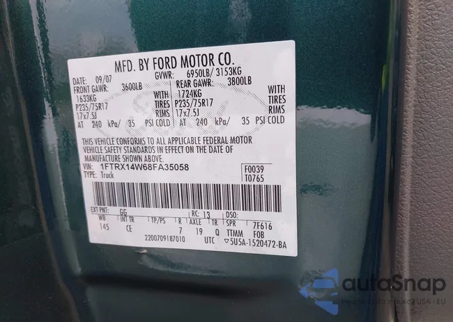 1FTRX14W68FA35058: 42124164