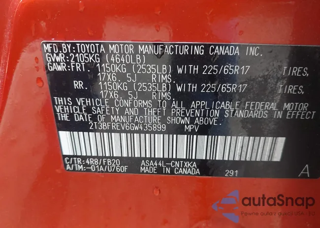 2T3BFREV6GW435899: 42124264