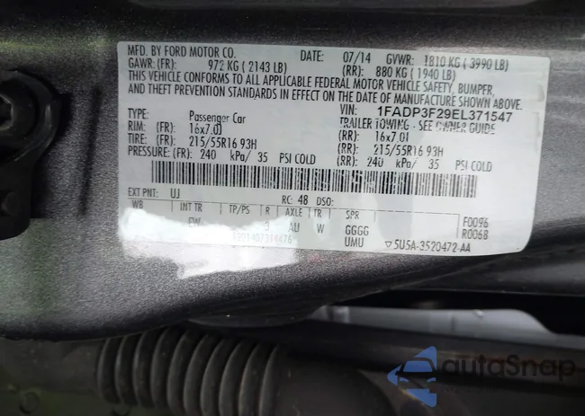 1FADP3F29EL371547: 42124267