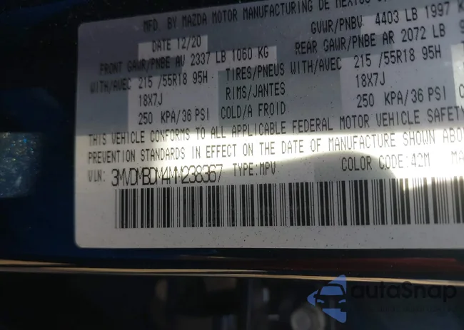 3MVDMBDM4MM238367: 42124335