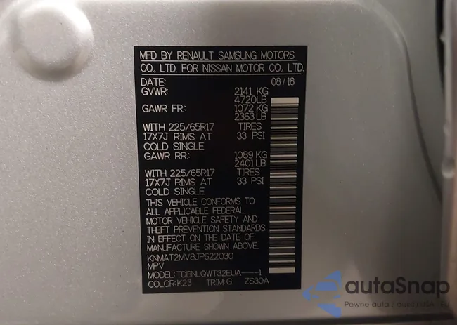 KNMAT2MV8JP622030: 42124426