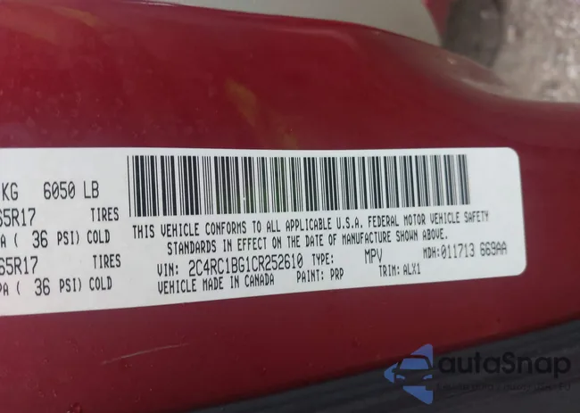 2C4RC1BG1CR252610: 42124529