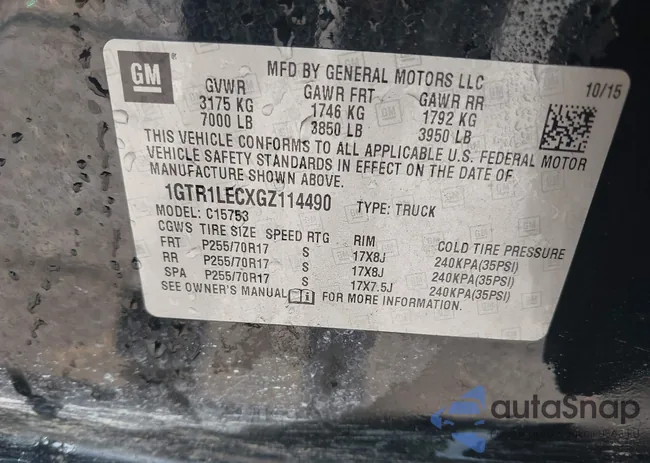 1GTR1LECXGZ114490: 42125548