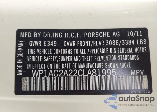 WP1AC2A22CLA81995: 42125553