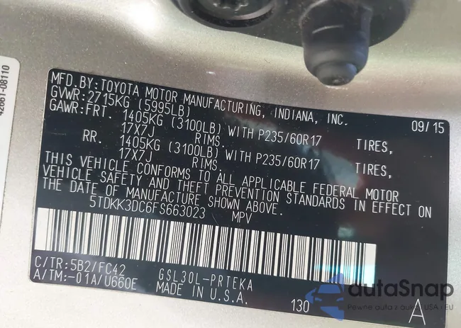 5TDKK3DC6FS663023: 42125333