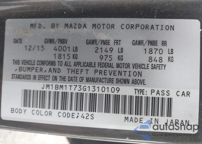 JM1BM1T73G1310109: 42125511