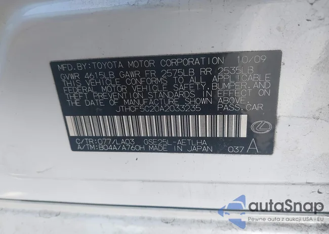 JTHCF5C20A2033235: 42126601