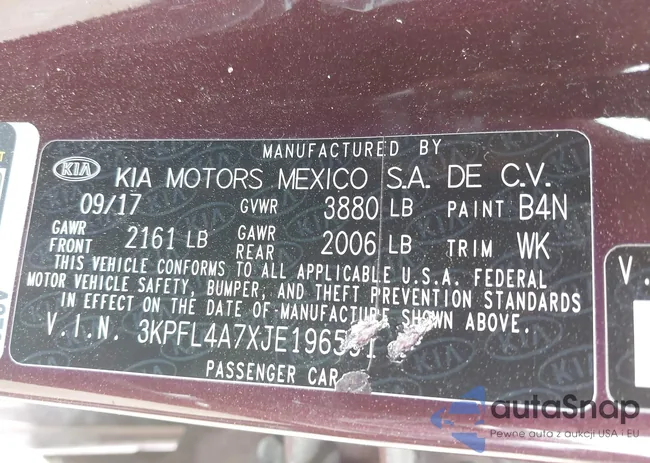 3KPFL4A7XJE196591: 42126630