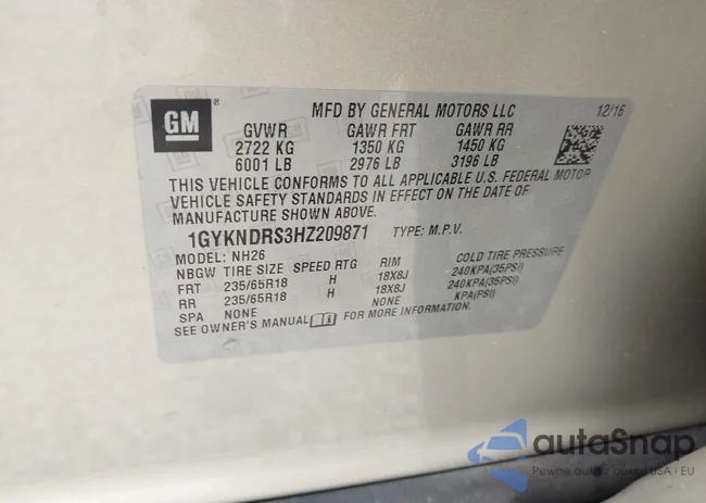 1GYKNDRS3HZ209871: 42127020