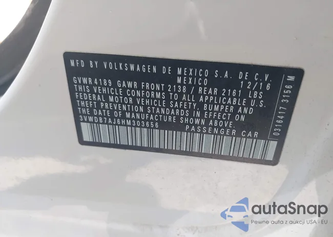 3VWDB7AJ6HM303656: 42127127