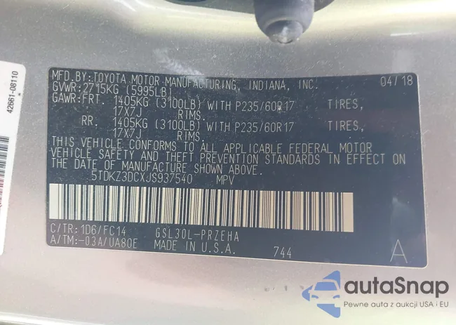 5TDKZ3DCXJS937540: 42126411