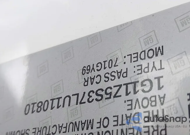 1G11Z5S37LU110810: 42127591