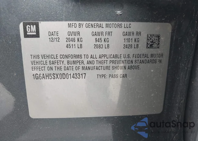 1G6AH5SX0D0143317: 42127702