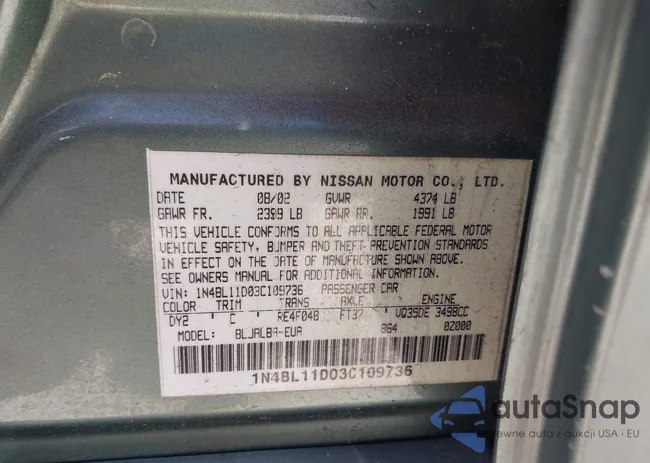 1N4BL11D03C109736: 42127768