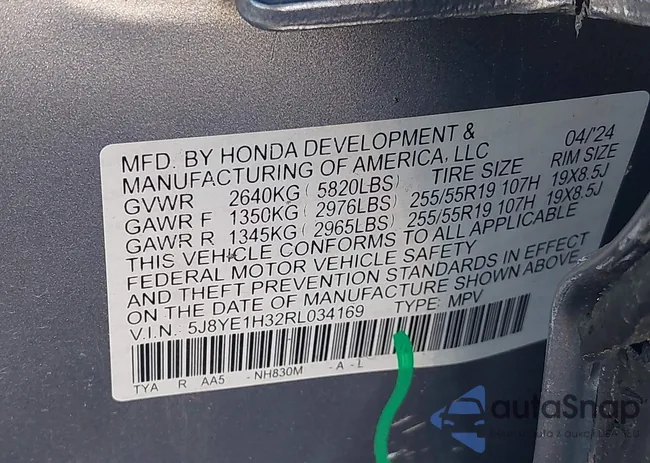 5J8YE1H32RL034169: 42127773