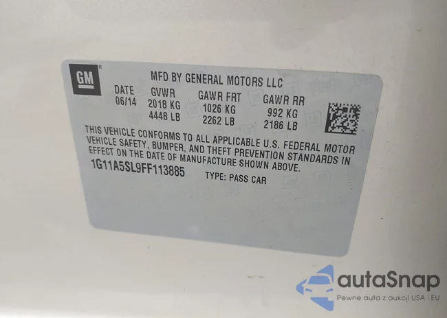 1G11A5SL9FF113885: 42127826