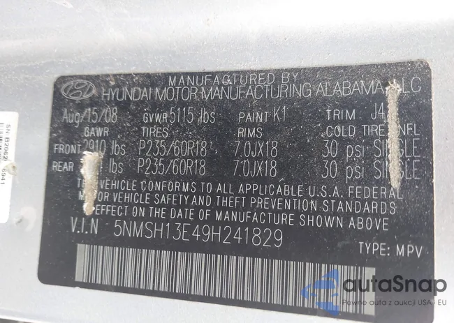 5NMSH13E49H241829: 42127934