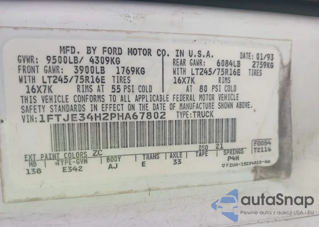 1FTJE34H2PHA67802: 42127936