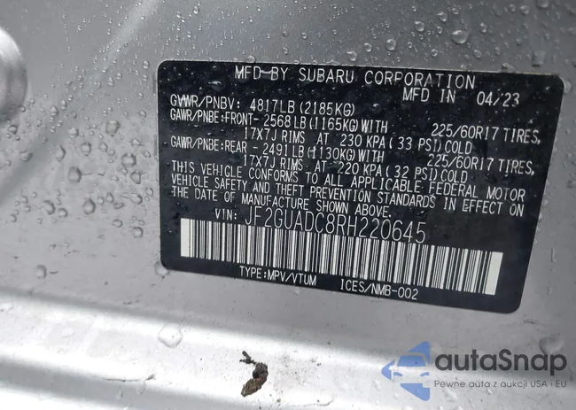 JF2GUADC8RH220645: 42127144