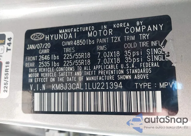 KM8J3CAL1LU221394: 42127194