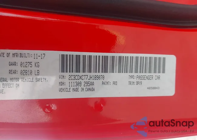 2C3CDXCT7JH189070: 42127203