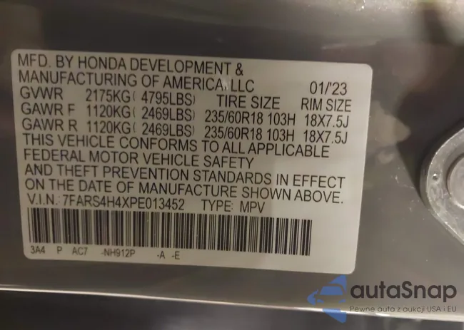 7FARS4H4XPE013452: 42127342