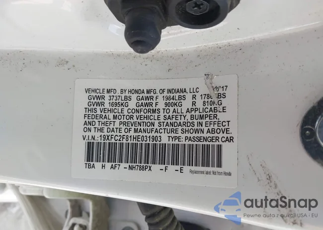 19XFC2F81HE031903: 42127418