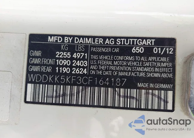 WDDKK5KF3CF164187: 42128731