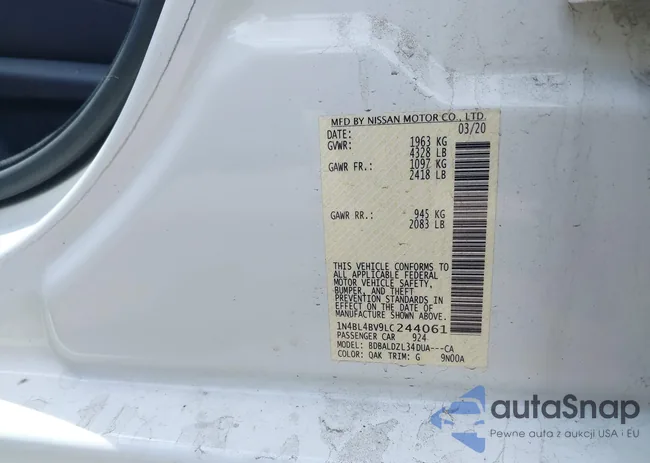 1N4BL4BV9LC244061: 42128975