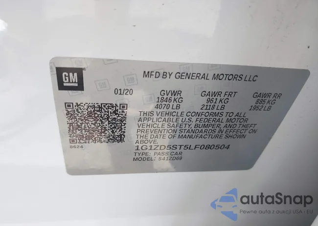 1G1ZD5ST5LF080504: 42129107