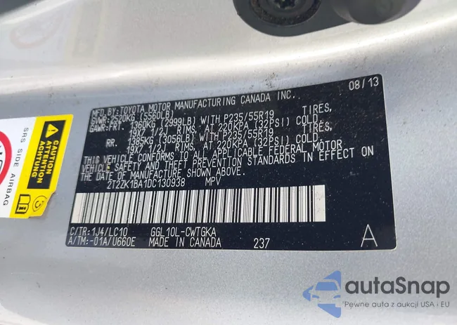 2T2ZK1BA1DC130938: 42128224