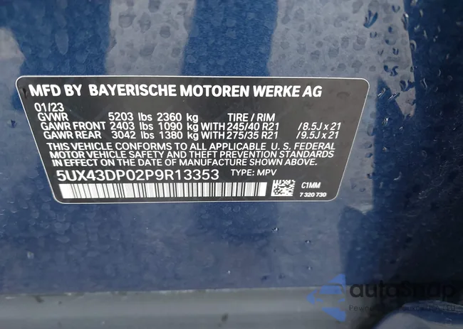 5UX43DP02P9R13353: 42128378