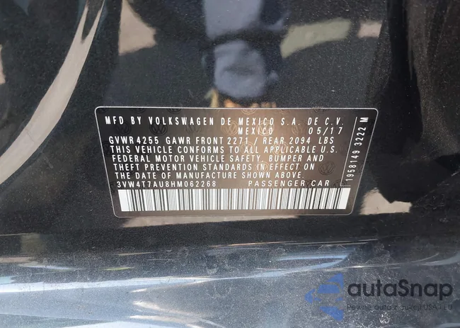 3VW4T7AU8HM062268: 42128469