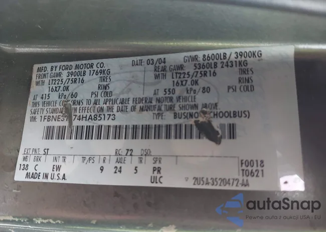 1FBNE31L74HA85173: 42129745