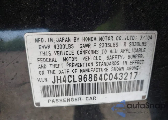 JH4CL96864C043217: 42129784